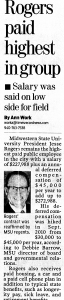 Rogers was highest paid public employee in the city according to Times Record News Feb, 12, 2011