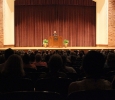 Elizabeth Smart speaks at her artist lecture series about her story of being kidnapped and the hardships she faced in the nine months she was held captive, until she was finally taken from her captives' custody and taken home. Smart was at the center of a nationally known child abduction case in 2002, and now has an advocacy program for Crimes Against Children, which eventually merged with the Operation Underground Railroad. Their was a full house in the Akin Auditorium for the last Artist-Lecture Series of this school year, Tues. April 21, 2015. Photo by Rachel Johnson