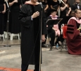 Don Maxwell, retired professor of music, sings the Star Spangle Banner at Midwestern State University graduation, May 16, 2015 at the Kay Yeager Coliseum. Photo by Francisco Martinez