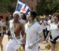 Ferdine Le Blanc, Art junior, and Rocksen Jean-Louis, winer of Mr. Caribfest 2017, show the Caribbean pride by being dressed in white and metalic paint for the 2017 Caribfest parade held in the Dillard parking lot Sept 30. Photo by Marissa Daley