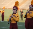 Jessica Simek, music sophomore, at the Midwestern State football game, Aug. 31, 2017, against Quincy, Illinois. MWSU won 53-6 in the season opener. Photo by Bradley Wilson