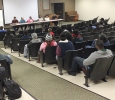 The black student leaders held a Town Hall Meeting in response to the discrimination on different levels that was happening on campus weeks prior to the meeting, it was held in Shawnee Theatre, Nov. 23, with about 30 people in attendance. Photo by Francisco Martinez