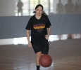 Malaeni Ramos, biology freshman, warms up during the Chi-Omega Basketball Tournament, Swishes for Wishes, Saturday, March 28, 2015. Ramos said, "We are going to the next round because of our natural skill not because the team didn't show up." Photo by Francisco Martinez