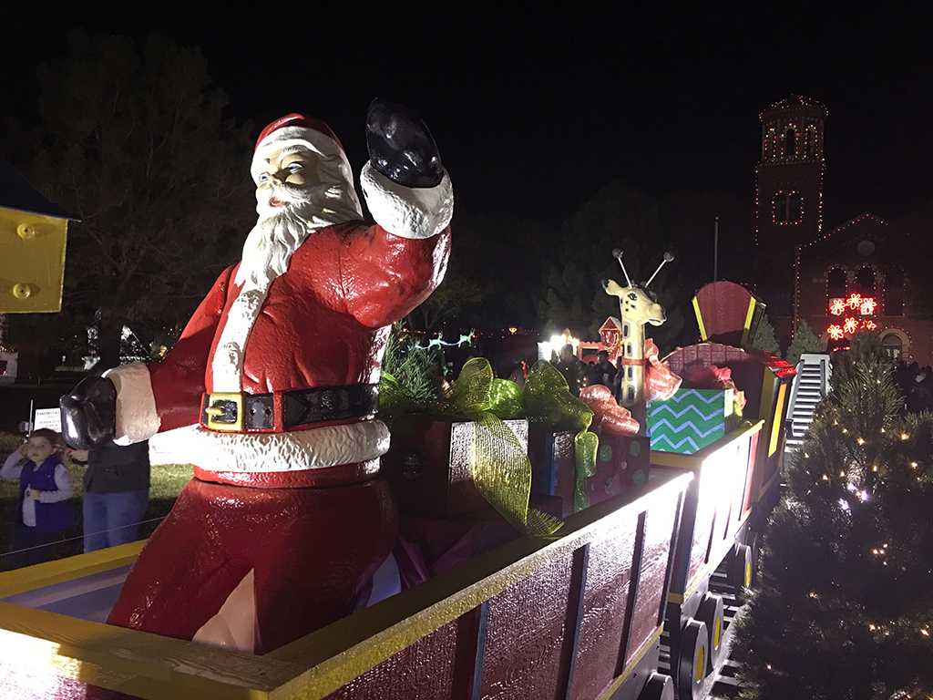 About 200 people attend the MSU-Burns Fantasy of Lights which opened Nov. 21. Photo by Kara McIntyre.