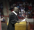 Commencement speaker Michael Obeng at the Midwestern State University graduation, May 14, 2016. Photo by Topher McGehee