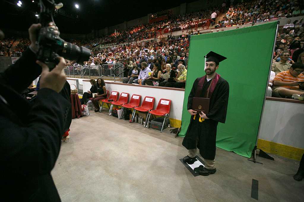 Zack Shankes received a BAAS degree at Midwestern State University graduation, May 13, 2017. Photo by Bradley Wilson