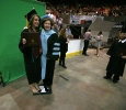 Vice President for Administration and Finance, Marilyn Fowle, poses with her daughter Andrea Fowle who received her bachelor of science degree at Midwestern State University graduation, May 13, 2017. Photo by Bradley Wilson