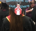 Graduation cap for Kelsie Allen, education, at Midwestern State University graduation, May 13, 2017. Photo by Kara McIntyre