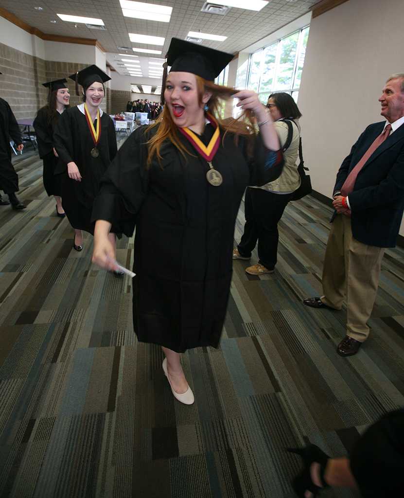 Heather Berryhill, theater graduate, at Midwestern State University graduation, May 10, 2014. Photo by Ethan Metcalf