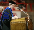 University President Jesse Rogers delivers the closing remarks at Midwestern State University graduation, May 10, 2014. Photo by Ethan Metcalf