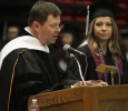 Bill Powers announces graduates at Midwestern State University graduation, May 10, 2014. Photo by Lauren Roberts