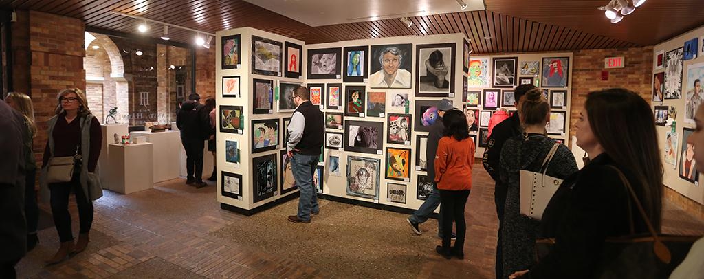 at the opening of the MWSU High School Art Show, Feb. 3, 2018. Photo by Treston Lacy