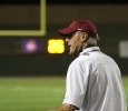 Bill Maskill, head football coach, yells at a n offical about a flag thrown after punt at the game between Midwestern State University and Texas A&M-Commerce, Saturday, Oct. 25, 2014 at Memorial Stadium. Photo by Lauren Roberts