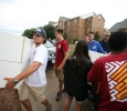 Austin Snyder, a freshman in business administration, during Move-in for Legacy Hall at Midwestern State University, Aug. 20, 2016. Photo by Bradley Wilson