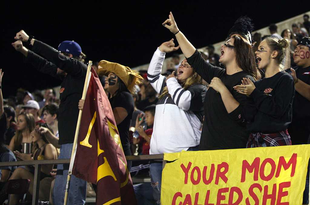 at the Midwestern State v. Angelo State. MSU won in the last minute of the game 28-21. Photo by Bridget Reilly