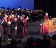 Audience members, and faculty, congratulate Suzanne Shipley, university president, before her presidential address at the Presidential Inauguration in Fain Fine Arts Center Theatre, Dec, 11, 2015. Photo by Francisco Martinez