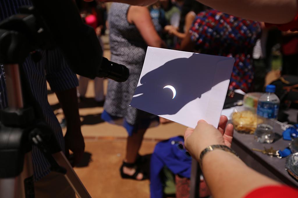 at the solar eclipse watch party Aug. 21, 2017 on Sunwatcher Plaza at Midwestern State University. Photo by Bradley Wilson