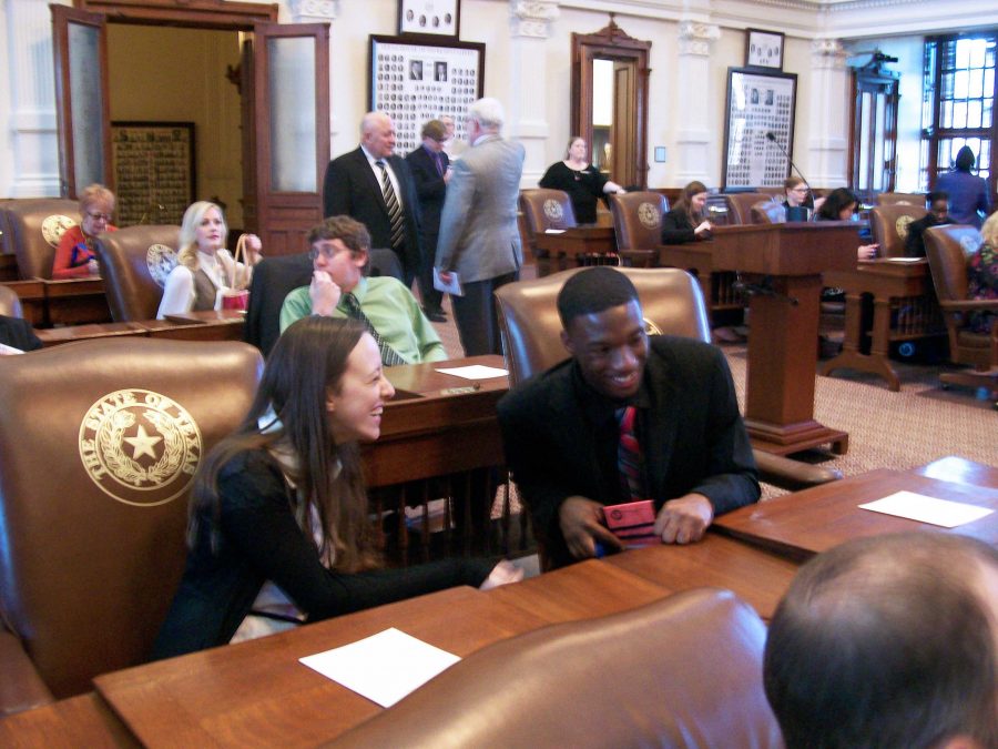 Brandon Taylor, sophomore in sociology and radiology and Amy Brister, senior in political science and history, visited the Capitol and participated in a leadership forum where they took part in workshops and mingled with government officials.