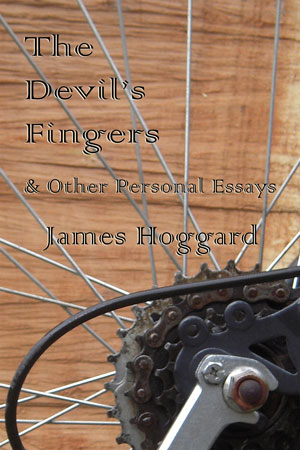 The cover of Hoggards latest book, The Devils Fingers & Other Personal Essays, features a bicycle wheel because it tells of travels and adventures nearby and all throughout the world, Hoggard said.
