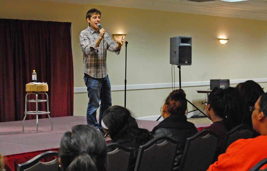 The University Programming Board presented comedian Ryan Reiss on Oct.15 at CSC Comanche. More than 100 students attended the show. Hailey Hartman, freshman in radiology, said, Seeing Ryan Reiss was a great. I definitely needed a laugh and wasnt disappointed and loved the show.