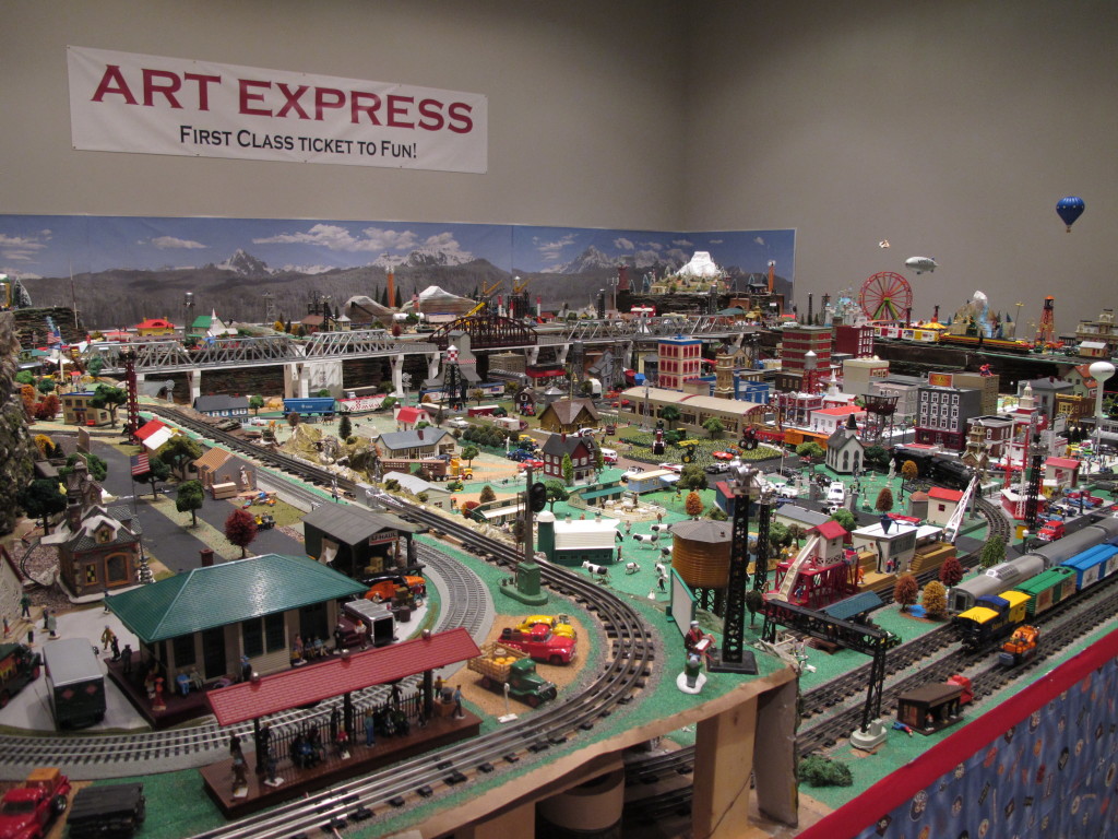 Jim Hughes' model train exhibit nears completion as setup began in August. The opening reception is this Friday from 5-7 p.m. at the Wichita Falls Museum of Art.