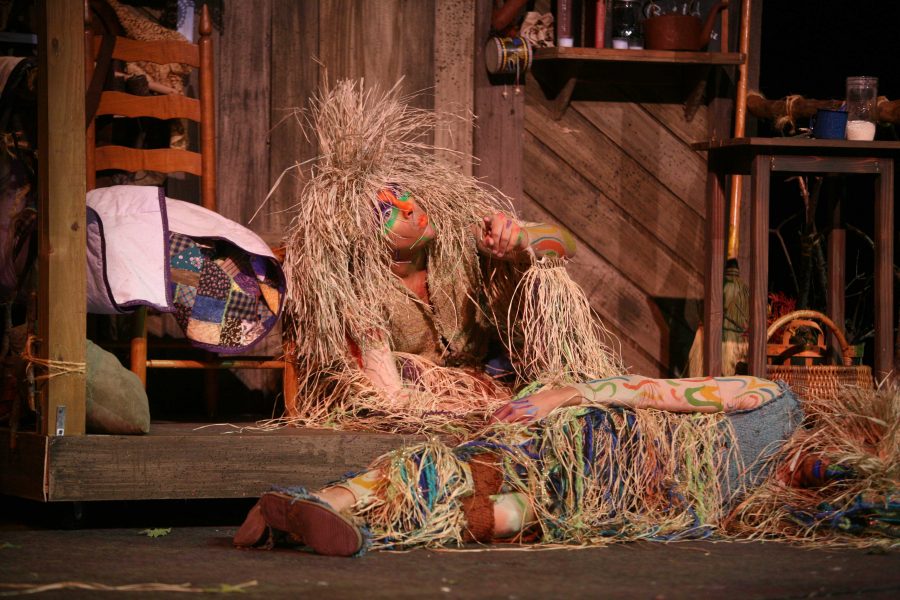 The magical critters lay by the house during rehearsals and will continue in performances this weekend.
