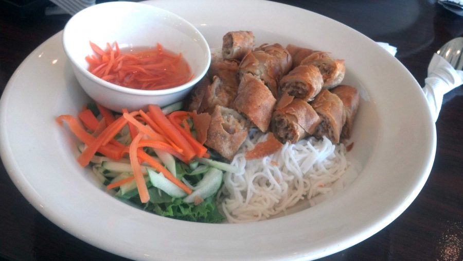 A vegetable noodle plate from Pho Viet.