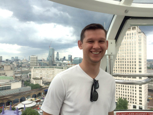 Curt Knobloch, finance senior, poses for a photo while on the Study Abroad program in London, England for British studies. Photo by Curt Knobloch