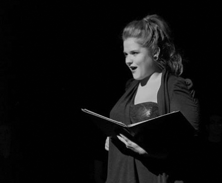 Crystal Carter, theatre senior, rehearses her monologue “I Can’t Wait” as part of the production A Memory, a Monologue, a Rant, and a Prayer produced by Alpha Psi Omega.