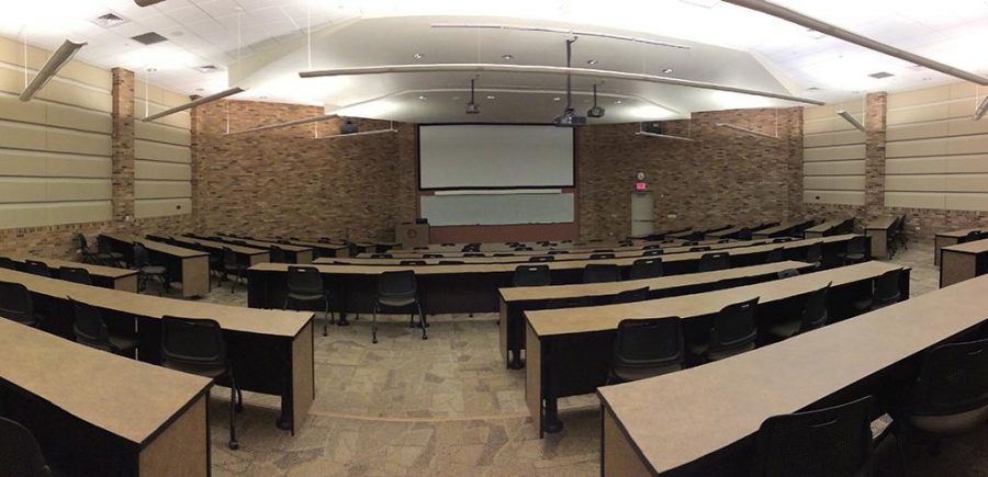 An empty Student Government Association room. March 21. Photo by Arianna Davis