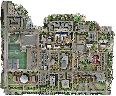 Engineers use drone to map trees on campus