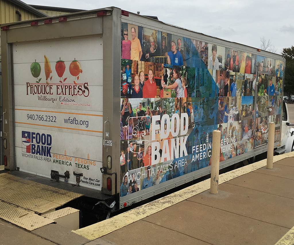 Wichita Falls Area Food Bank truck. Photo by Connor Floyd