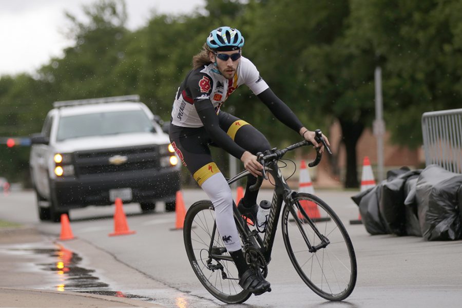 Brandon Allen,engineering senior, participates in the Mens D category for the 2018 Vuelta del Viento at Midwestern State University on Saturday, April 21, 2018. Photo by Francisco Martinez
