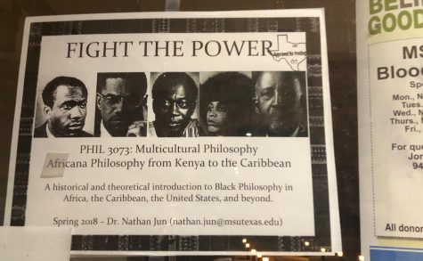 The original Africana Philosophy flyer posted in Prothro Yeager Nov. 1.