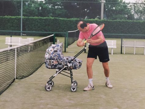Baby tennis lesson