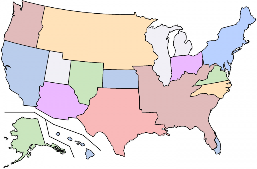 A map of some of the countries that might come out of the dissolution of the U.S.