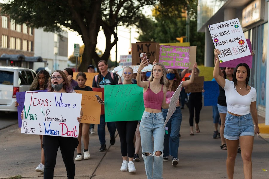 MSU Texas students join in Womens March in downtown Wichita Falls.