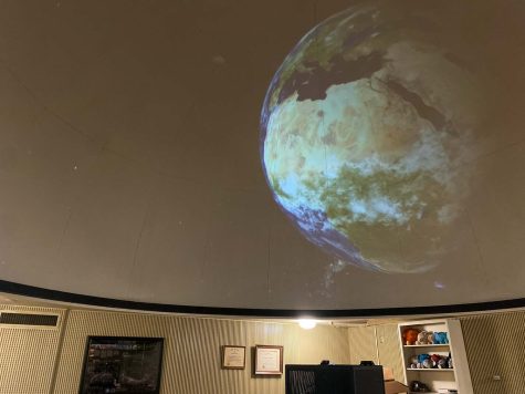 The planetarium allows for a unique watching experience for students, Feb. 16.