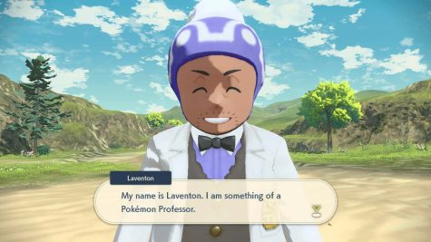 Professor Laventon acts as the Pokémon Professor of this game and is who you report to once you make progress on the PokeDex, Jan. 29. Screenshot by Colin Stevenson. "Pokémon Legends: Arceus" by Game Freak Co., Ltd.