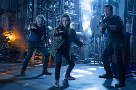 Sam Neill, Isabella Sermon and Chris Pratt star in the upcoming "Jurassic World Dominion," 2022.