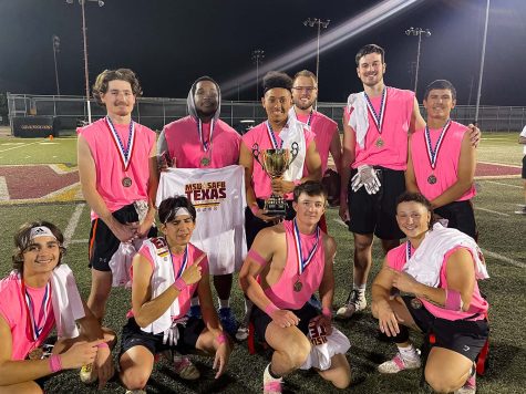 The MSU intramural flag football championship team took a close win in the final quarter at 42-34, Oct. 14.