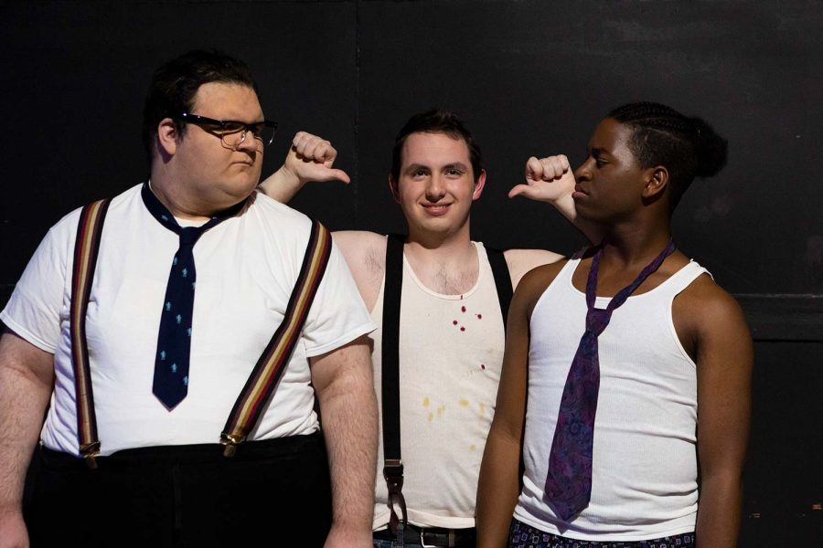 Theater senior Tyler Lincoln, theater performance junior Brennan Wright, and theater and mass communication junior Jay Phillips co-star in MSU's production of "Moonlight and Magnolias," Feb. 9.