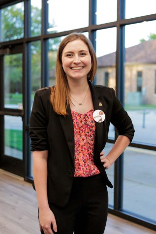 SGA presidential candidate Brylee Grubb Erwin describes her campaign with the words inclusion, uplifting and impactful, April 11.