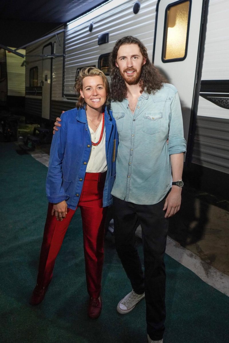Hozier called Brandi Carlile a good friend and incredible artist when posting a picture of the two of them when announcing Damage Gets Done as his next single, 2023.