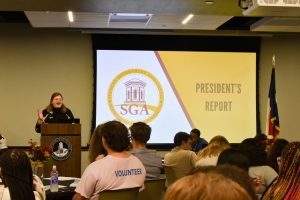 Political science senior and SGA president Zetta Cannedy speaks about how students need to be a part in learning the constitution and how it affects the university, Sept. 19.