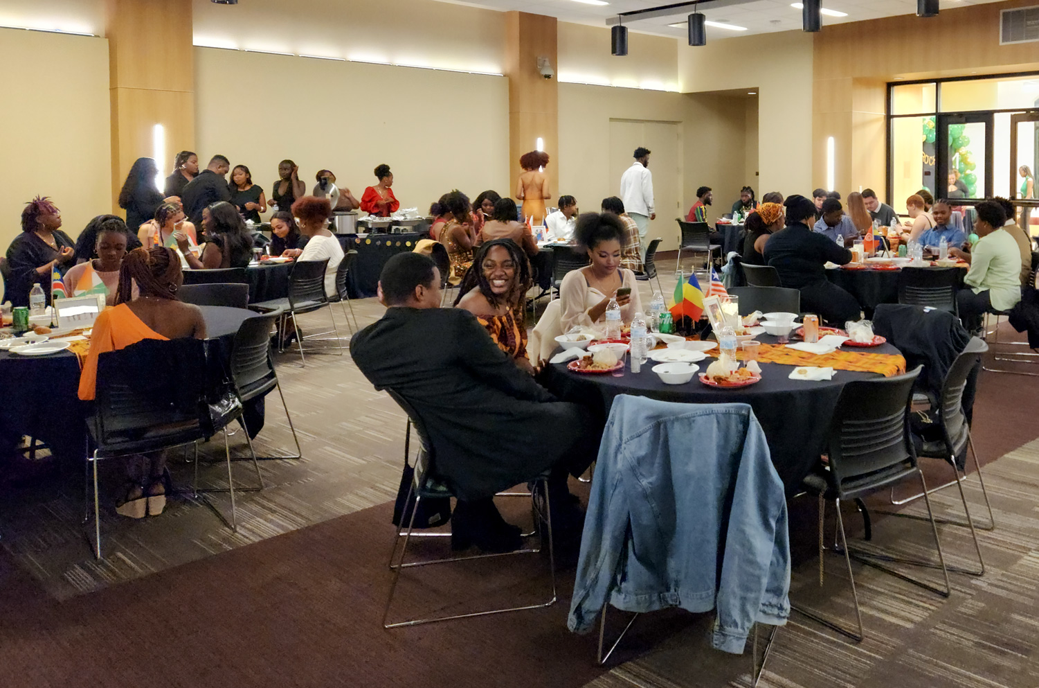 Students dress up and enjoy African food at Afro-chella, Nov. 9.
