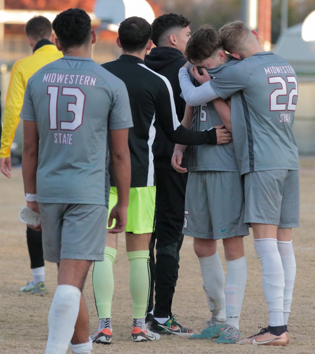 The MSU soccer team mourns the loss of the third round of NCAA Division II Championships against Colorado State-Pueblo, Dec. 1.