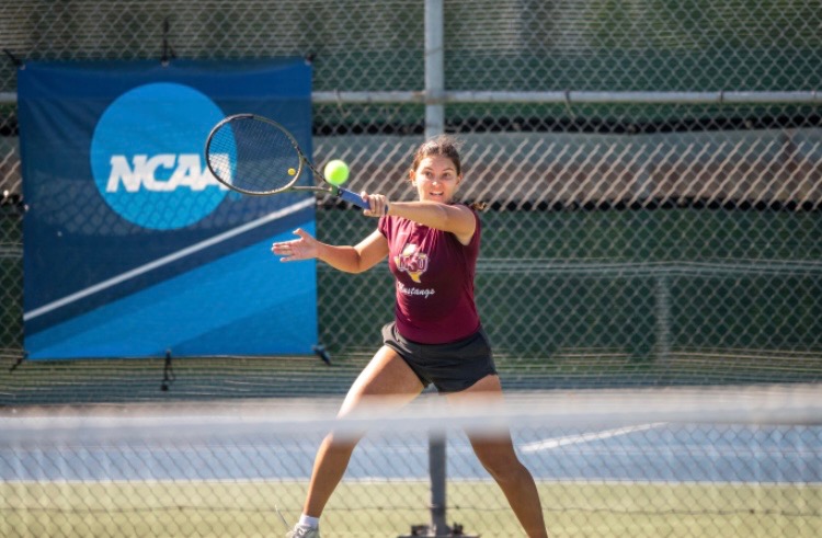 Mass Communication senior Jessica Binzari has been playing tennis since she was eight-years-old, April 12.