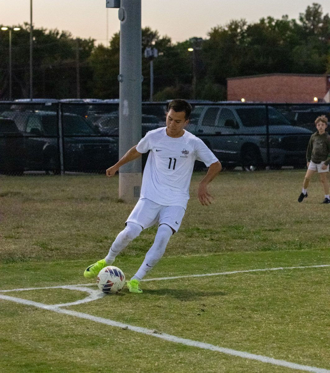 Escobar (11) kicks the ball towards the goal in the game against the Rattlers, Nov. 6.